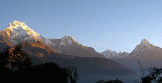 ネパール国旗ヒマラヤ山脈